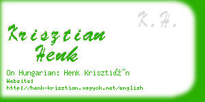 krisztian henk business card